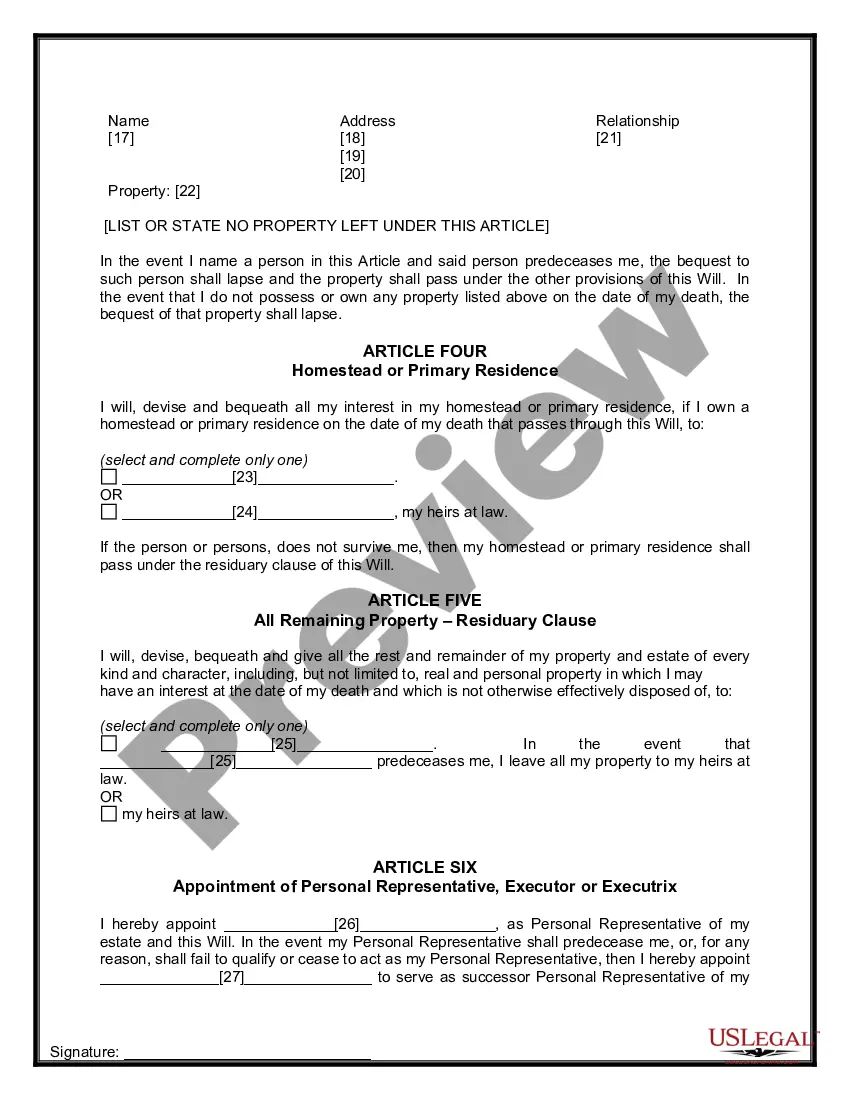 Preview Mutual Wills containing Last Will and Testaments for Man and Woman living together not Married with No Children