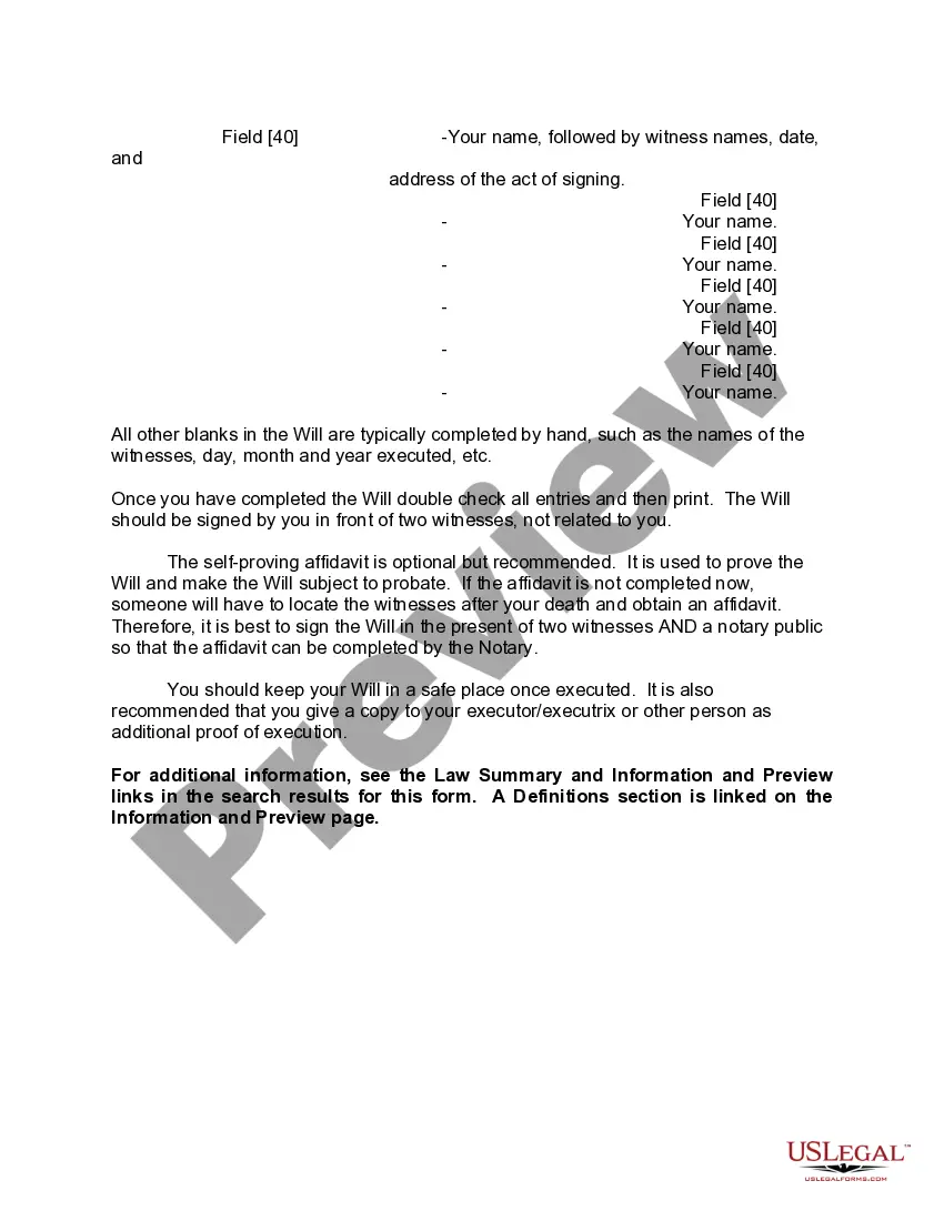 Preview Mutual Wills Package of Last Wills and Testaments for Man and Woman living together not Married with Adult Children