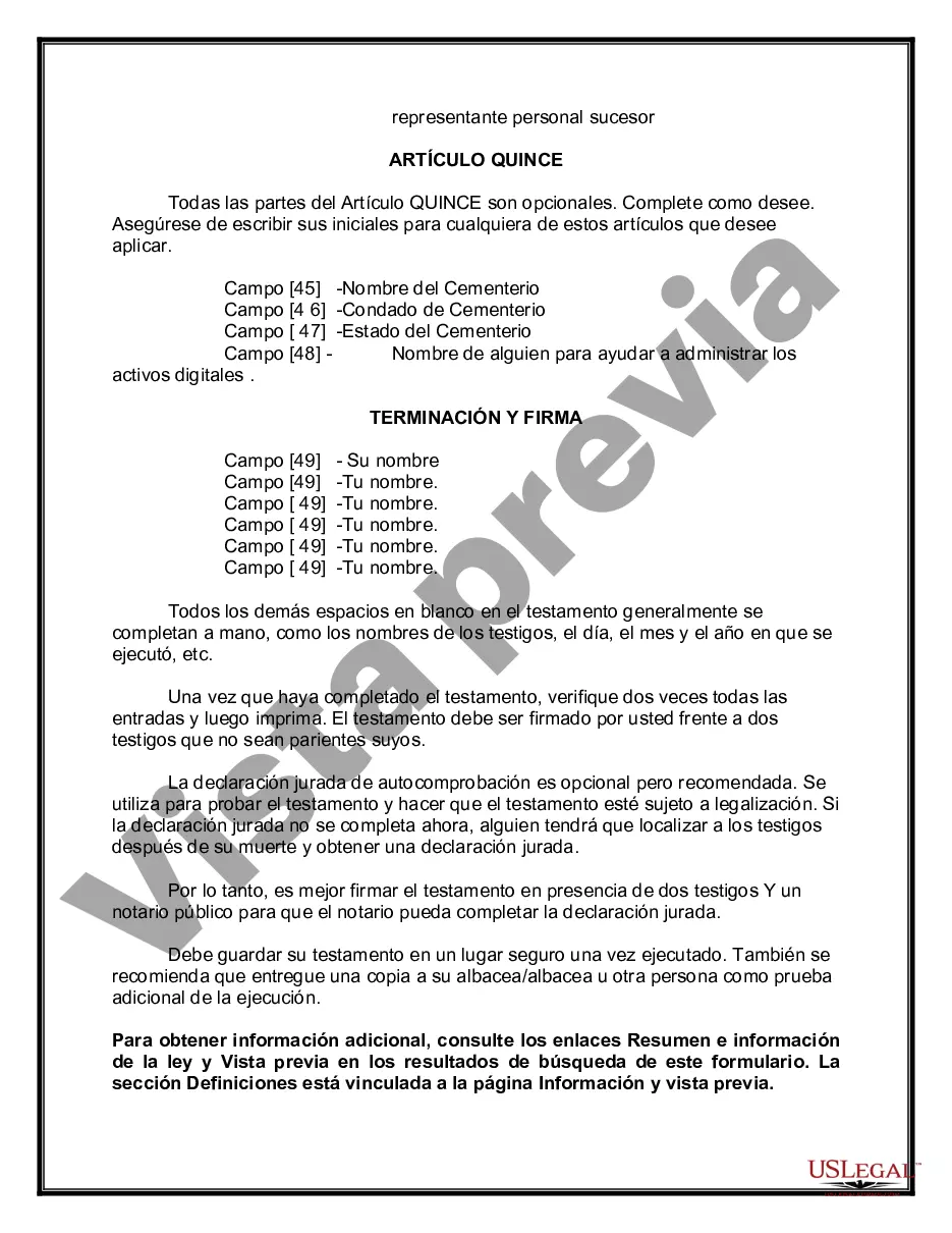 Preview Testamentos Mutuos o Últimas Voluntades y Testamentos para Personas Solteras que conviven con Hijos Menores