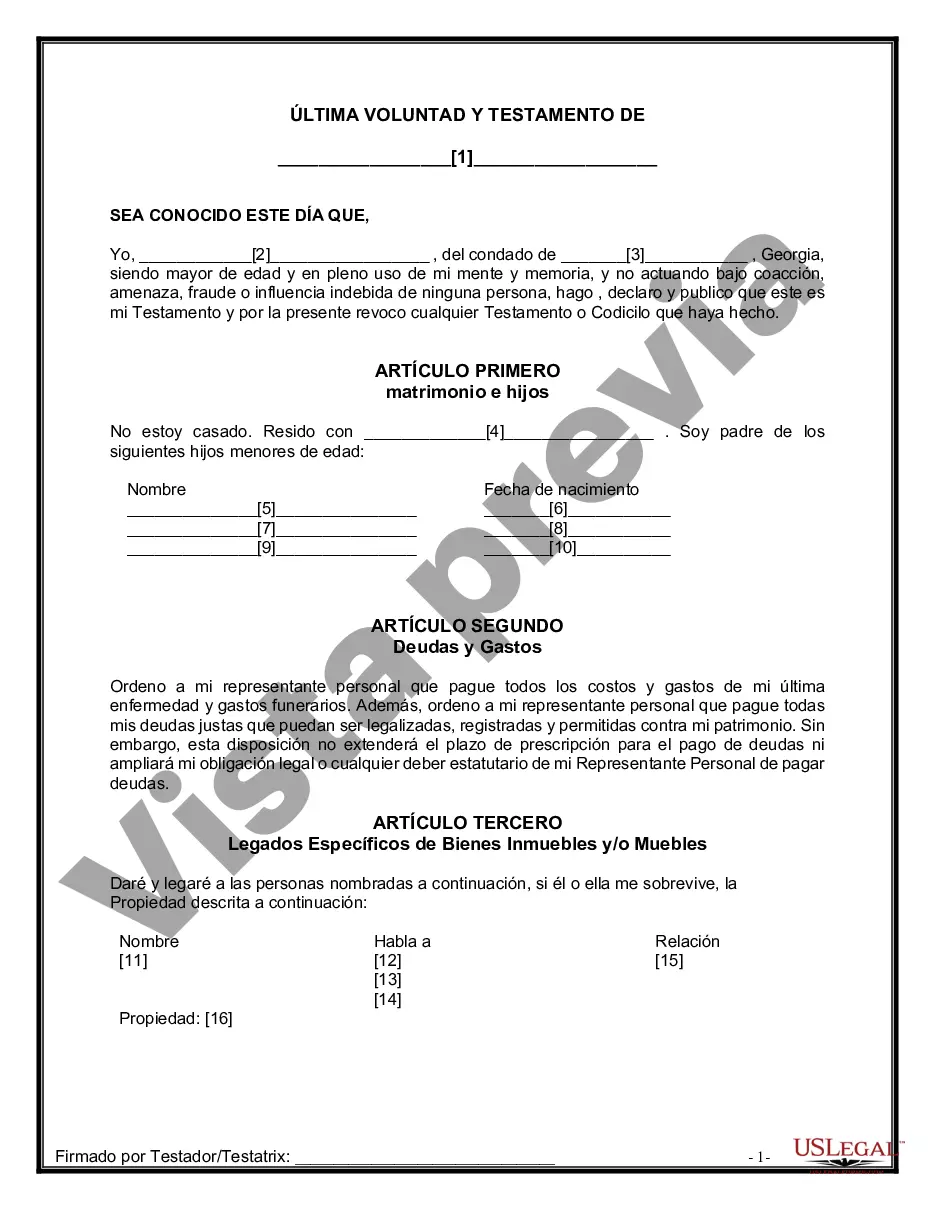 Preview Testamentos Mutuos o Últimas Voluntades y Testamentos para Personas Solteras que conviven con Hijos Menores