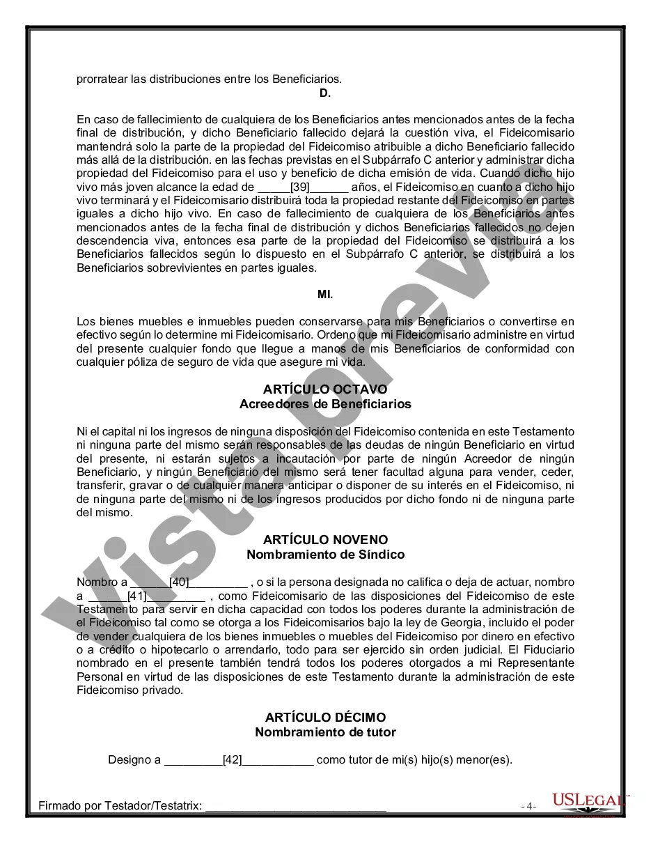 Preview Testamentos Mutuos o Últimas Voluntades y Testamentos para Personas Solteras que conviven con Hijos Menores