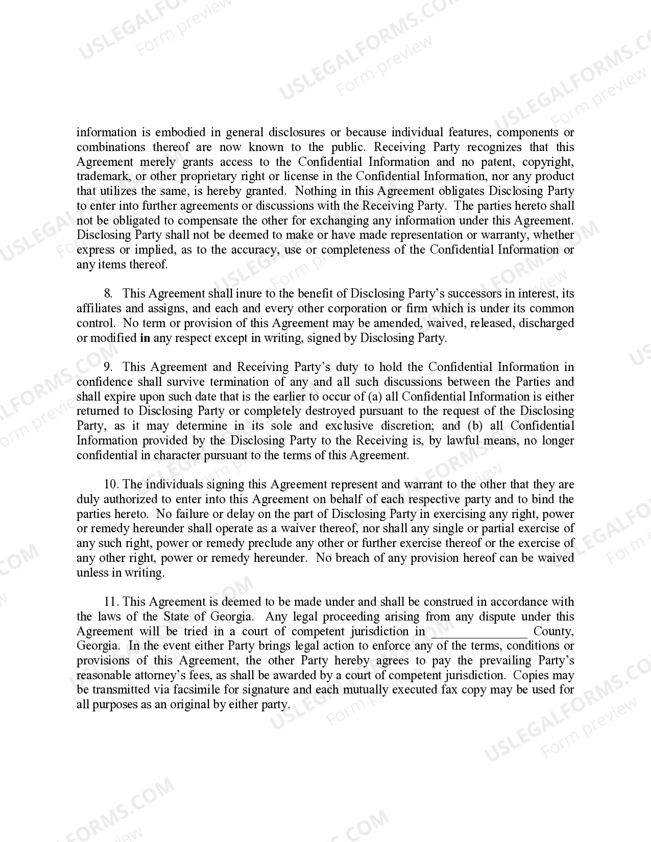 Preview Confidentiality and Non-Disclosure Agreement for a Manufacturing Entity