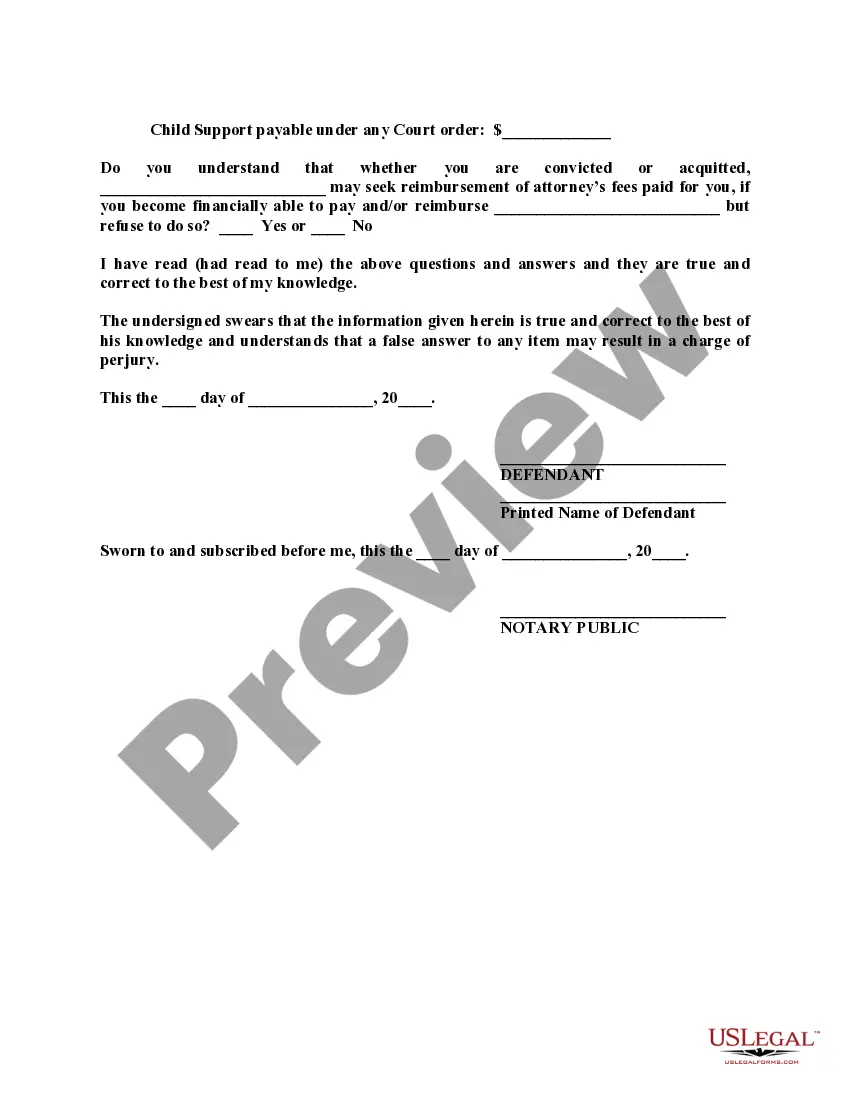 Preview Application for Appointment of Counsel and Financial Declaration