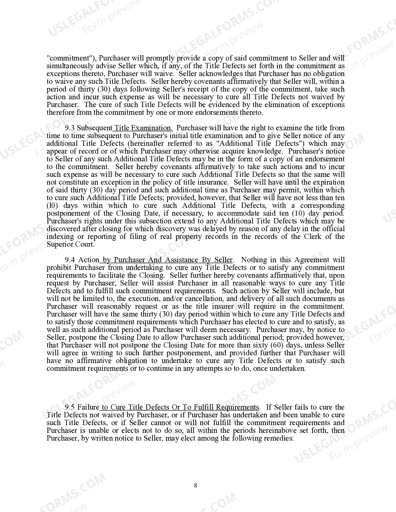 Preview Option for the Purchase of Improved Real Property