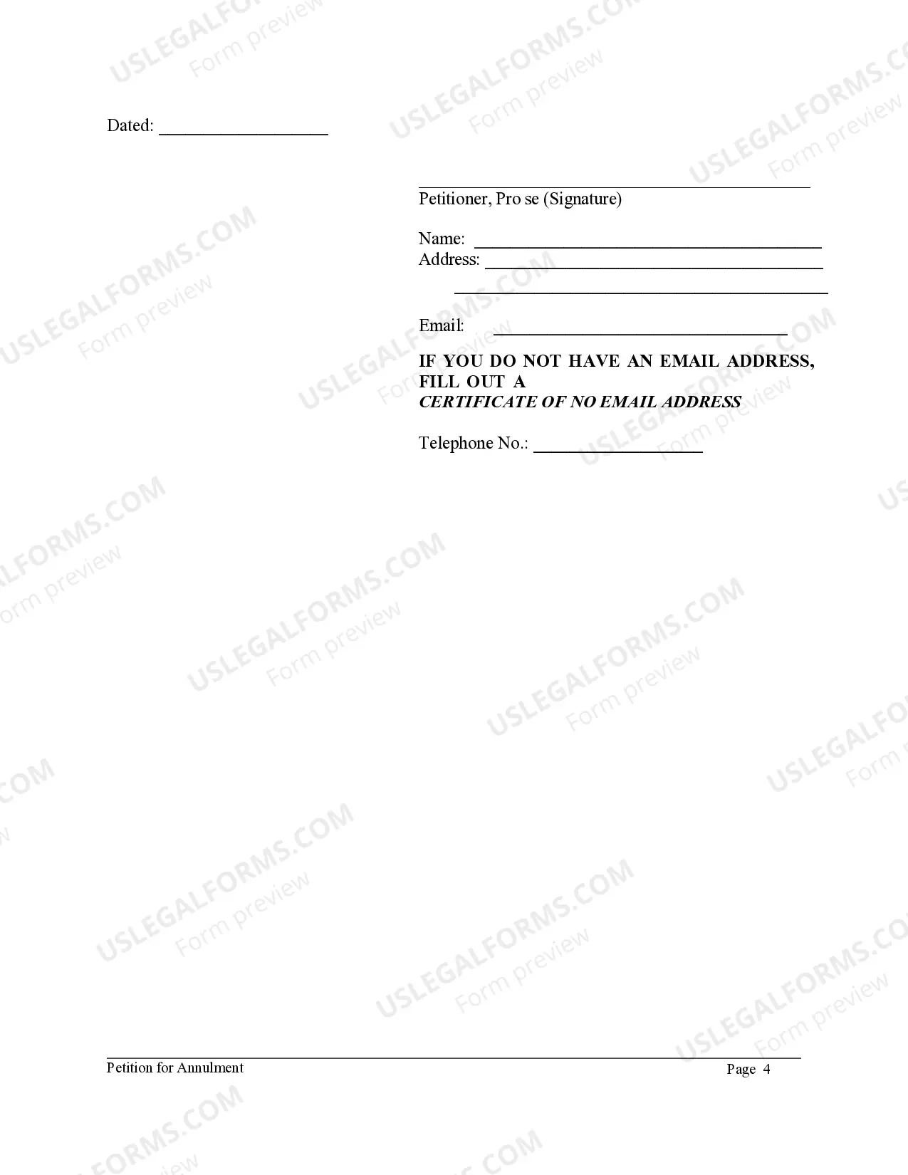 Preview Petition for Annulment