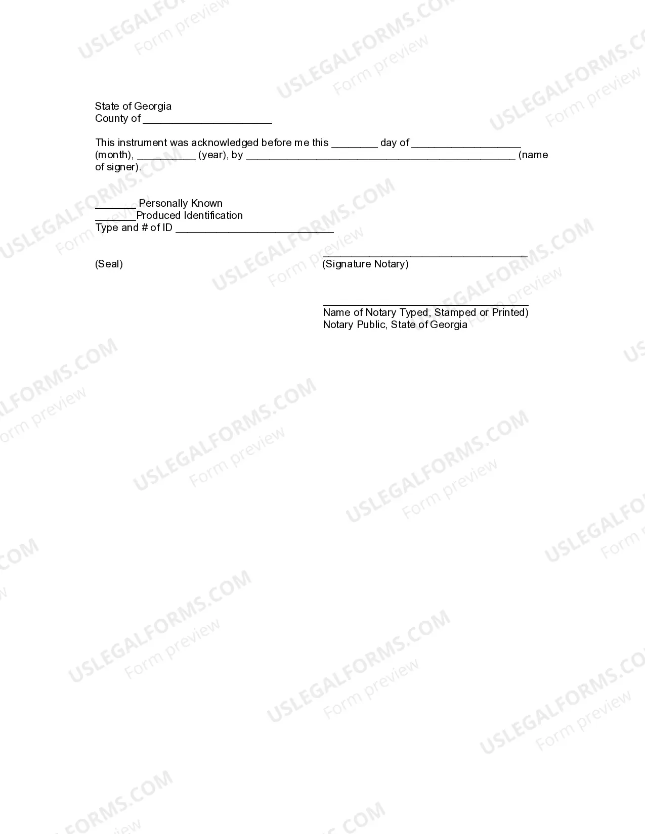 Preview Non-Military Affidavit