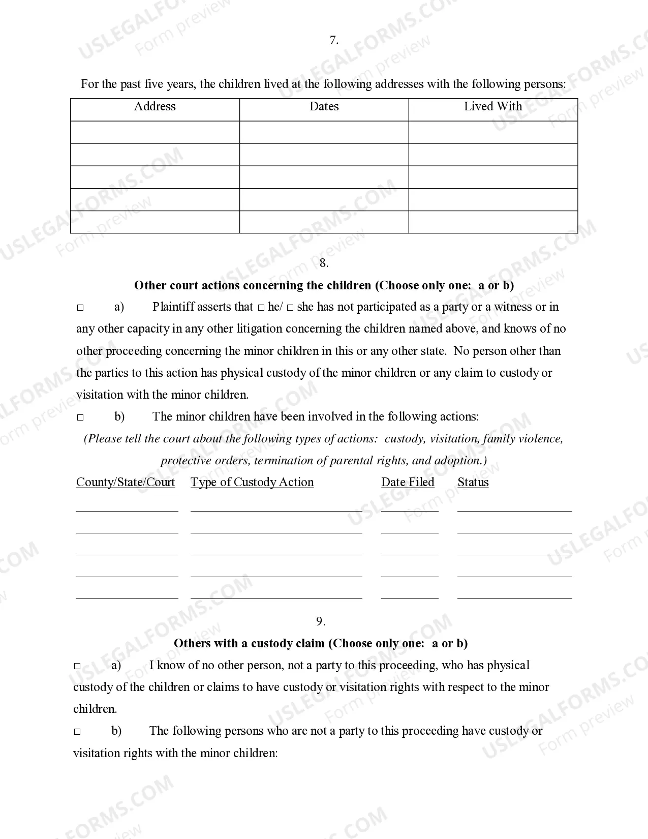 Preview Petition for Divorce