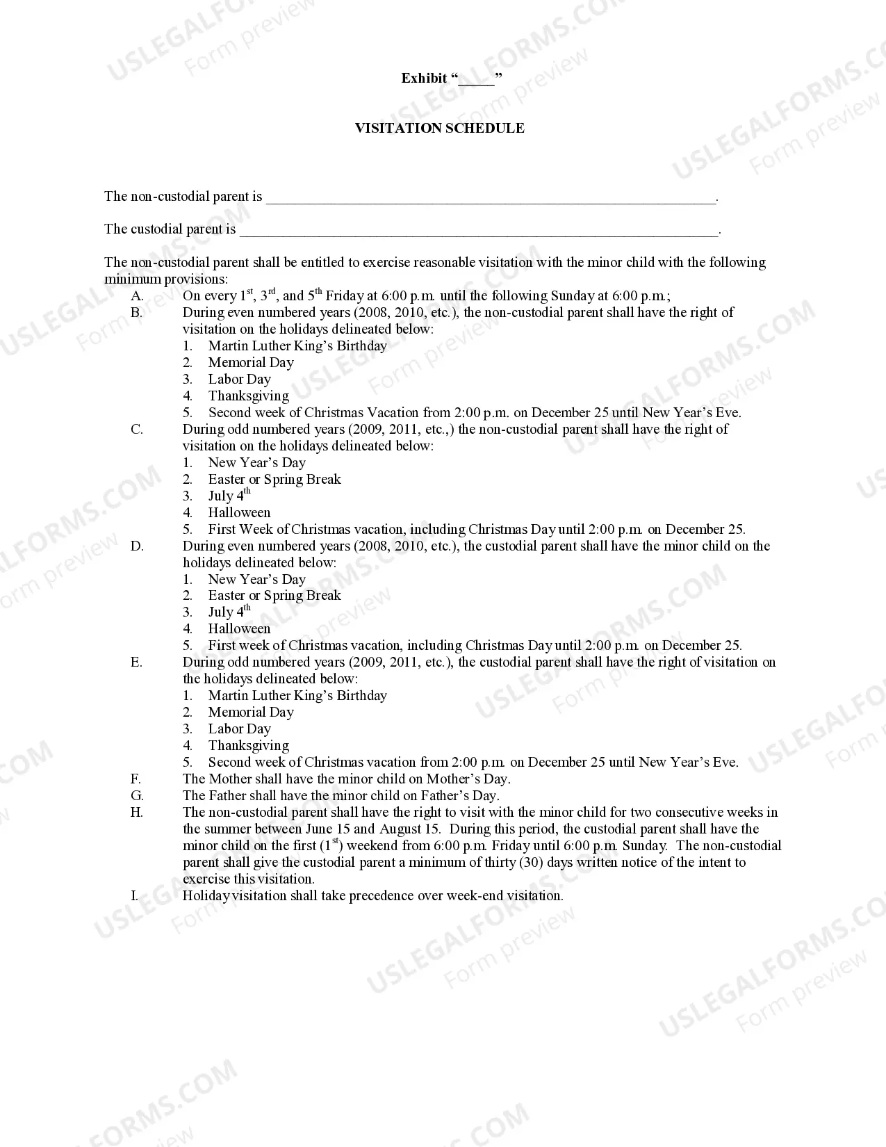 Preview Legal Separation and Property Settlement Agreement