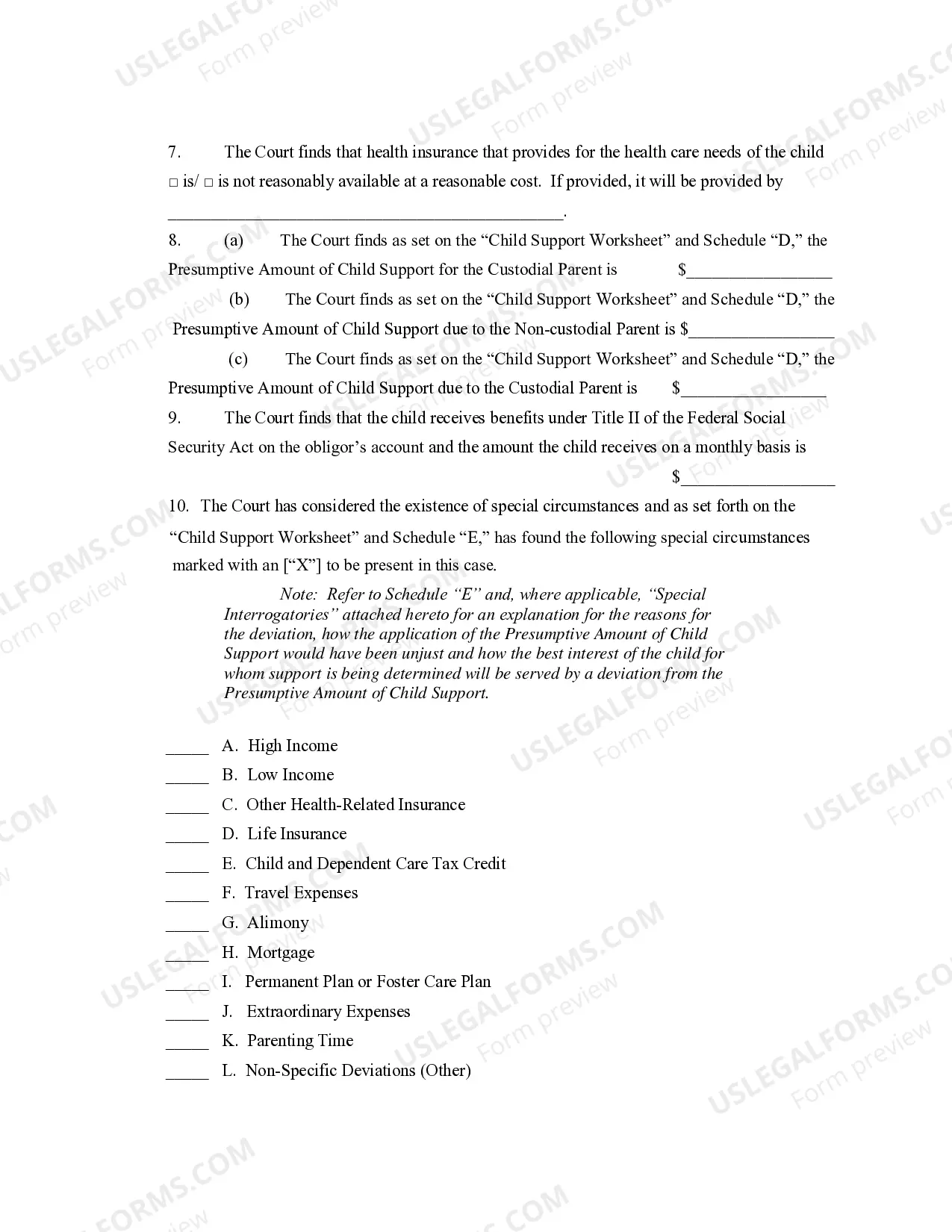 Preview Final Judgment and Decree - Short Form
