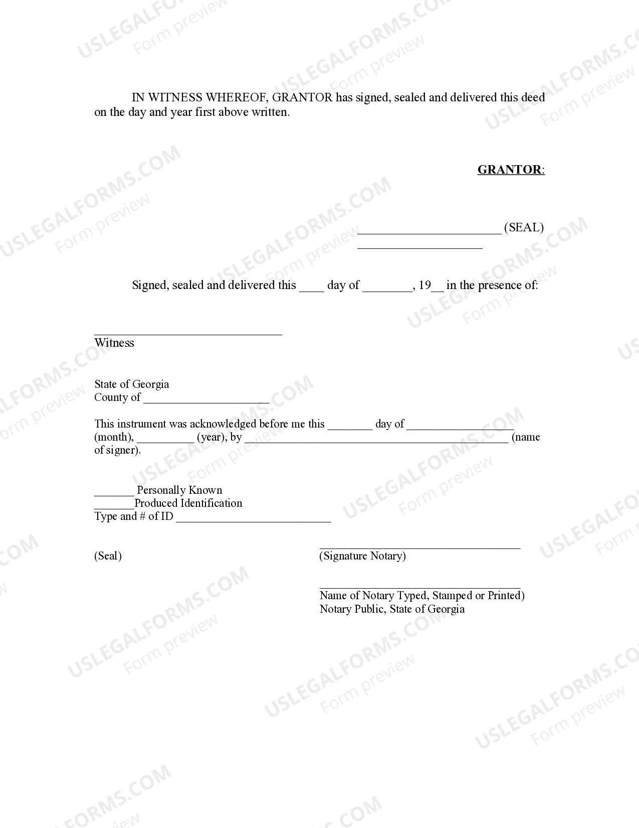 Preview Deed of Gift