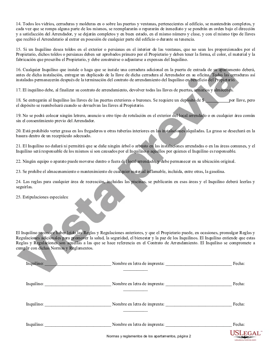 Preview Normas y reglamentos de los apartamentos