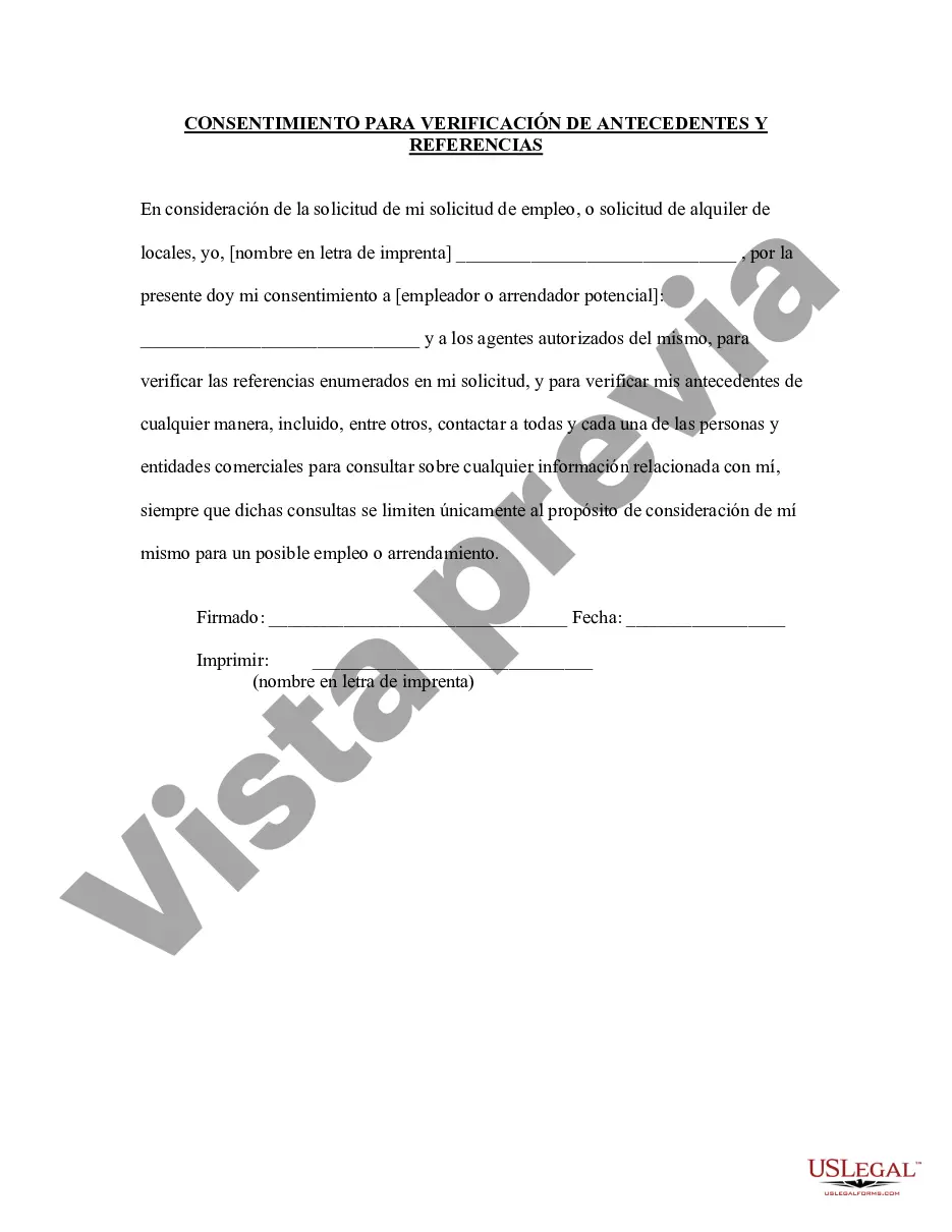 Preview Consentimiento del inquilino para verificación de antecedentes y referencias