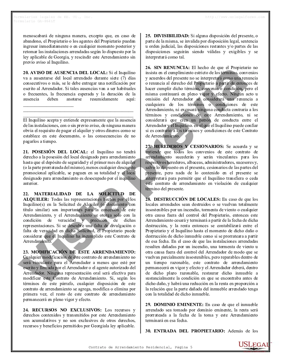 Preview Contrato de arrendamiento de alquiler residencial