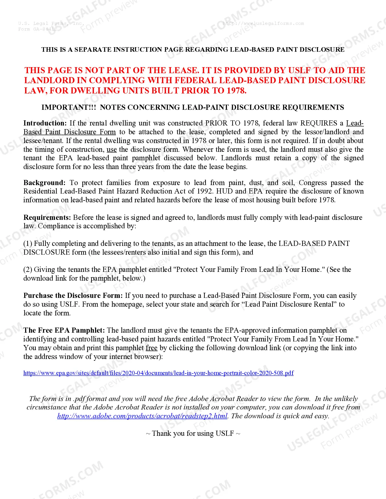 Preview Residential Rental Lease Agreement