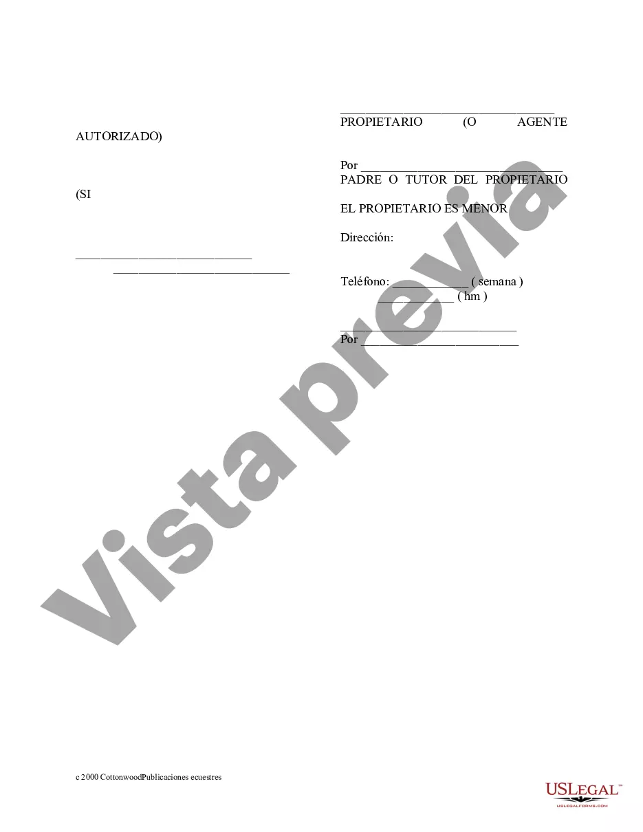 Preview Paquete de formularios equinos de caballos de Georgia