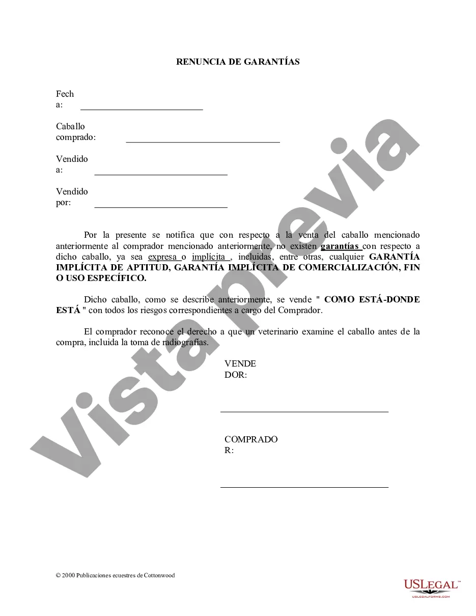 Preview Paquete de formularios equinos de caballos de Georgia