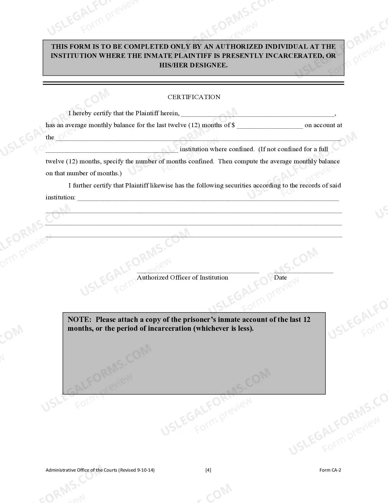 Preview Request to Proceed in Forma Pauperis - Civil
