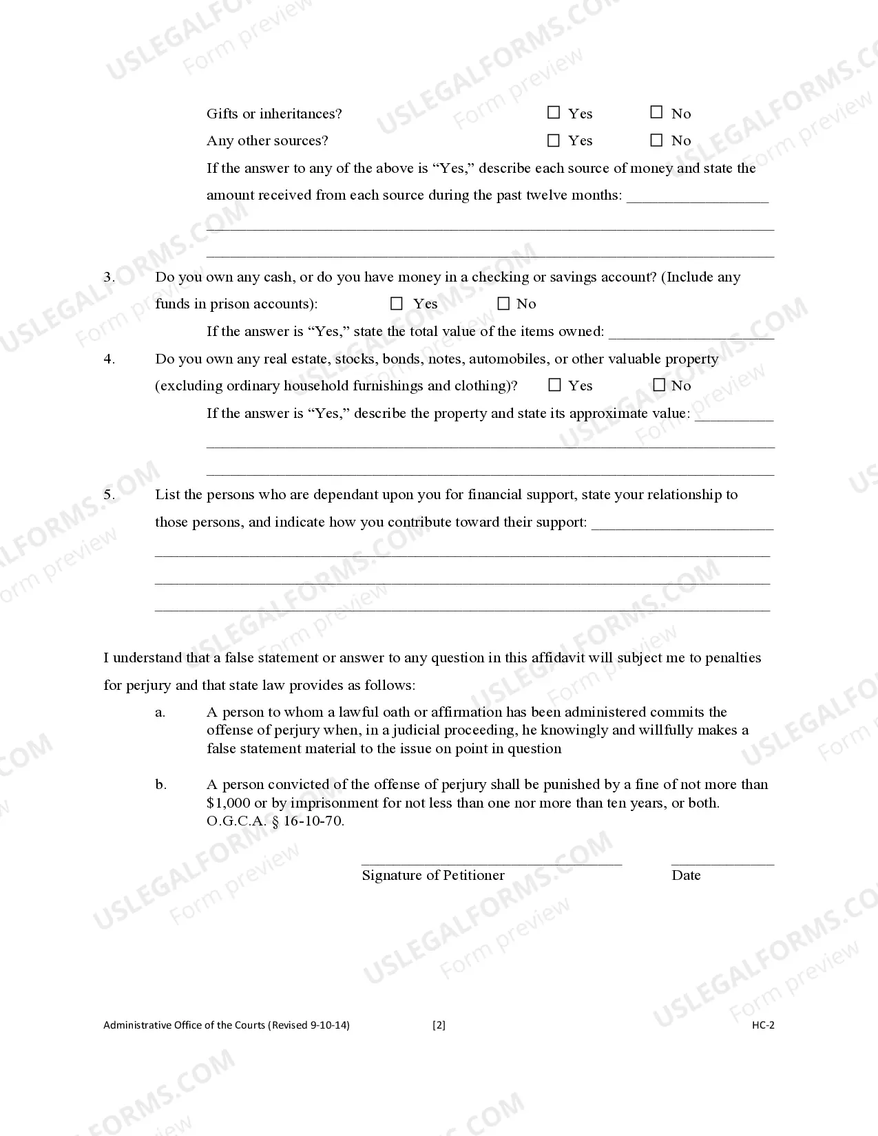 Preview Request to Proceed in Forma Pauperis - Habeas Corpus