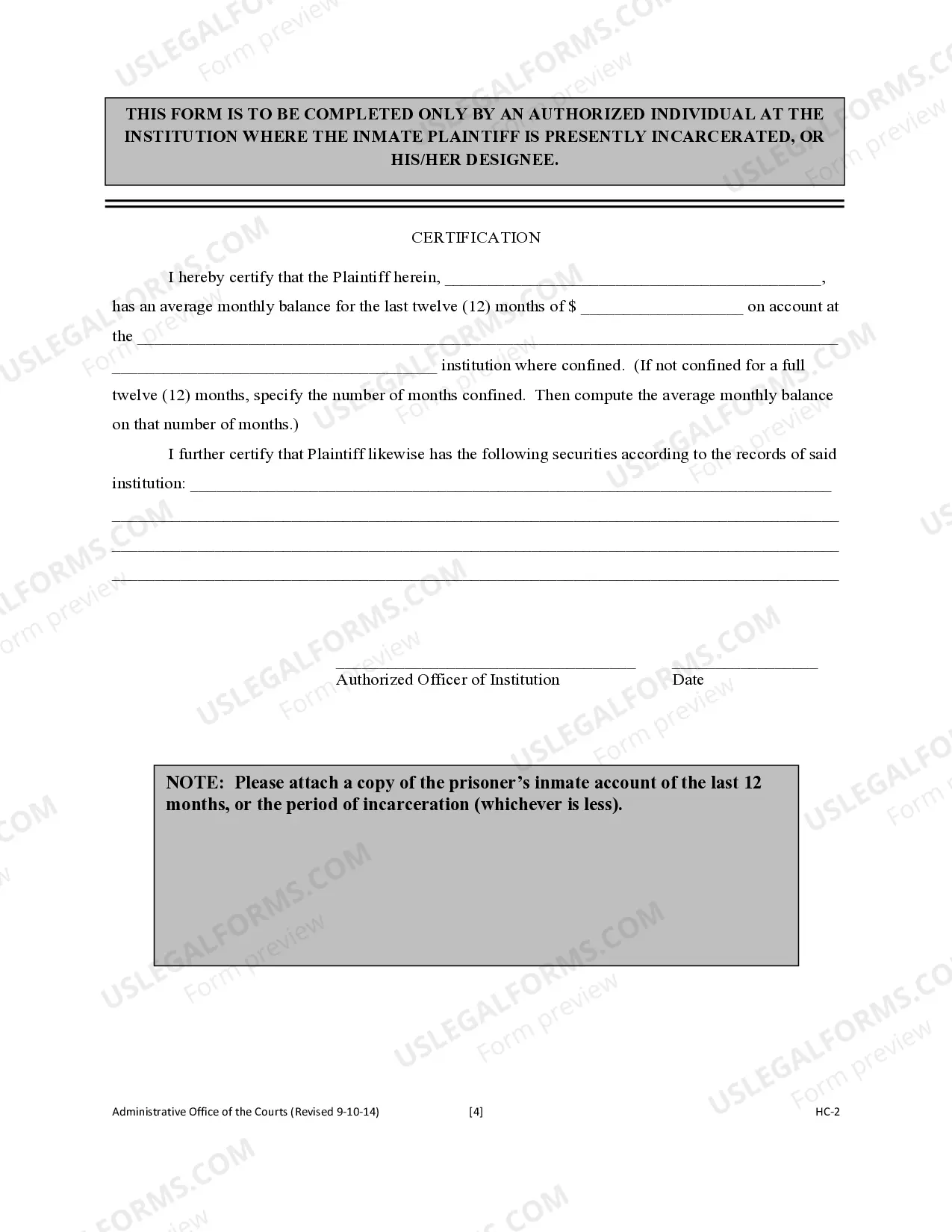 Preview Request to Proceed in Forma Pauperis - Habeas Corpus