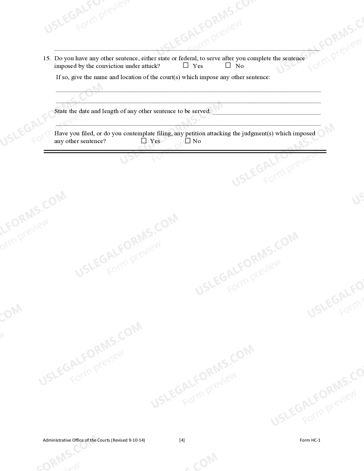 Preview Writ of Habeas Corpus Application