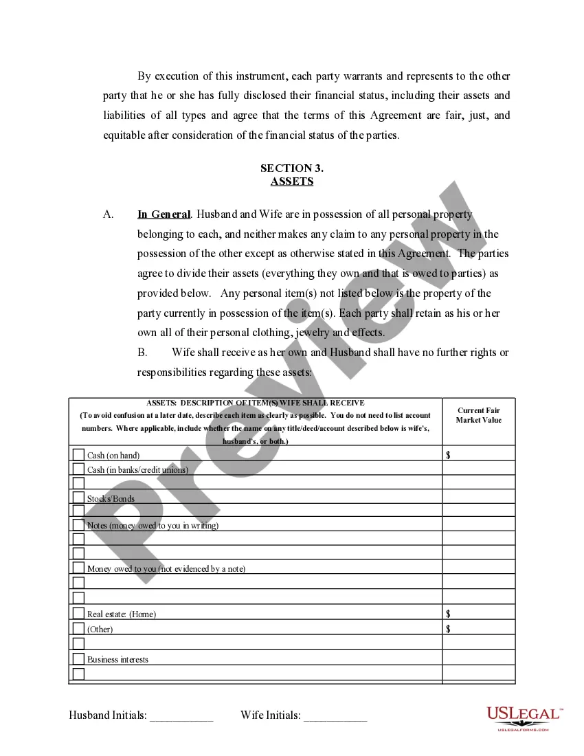 Preview Marital Legal Separation and Property Settlement Agreement Minor Children Parties May have Joint Property or Debts where Divorce Action Filed