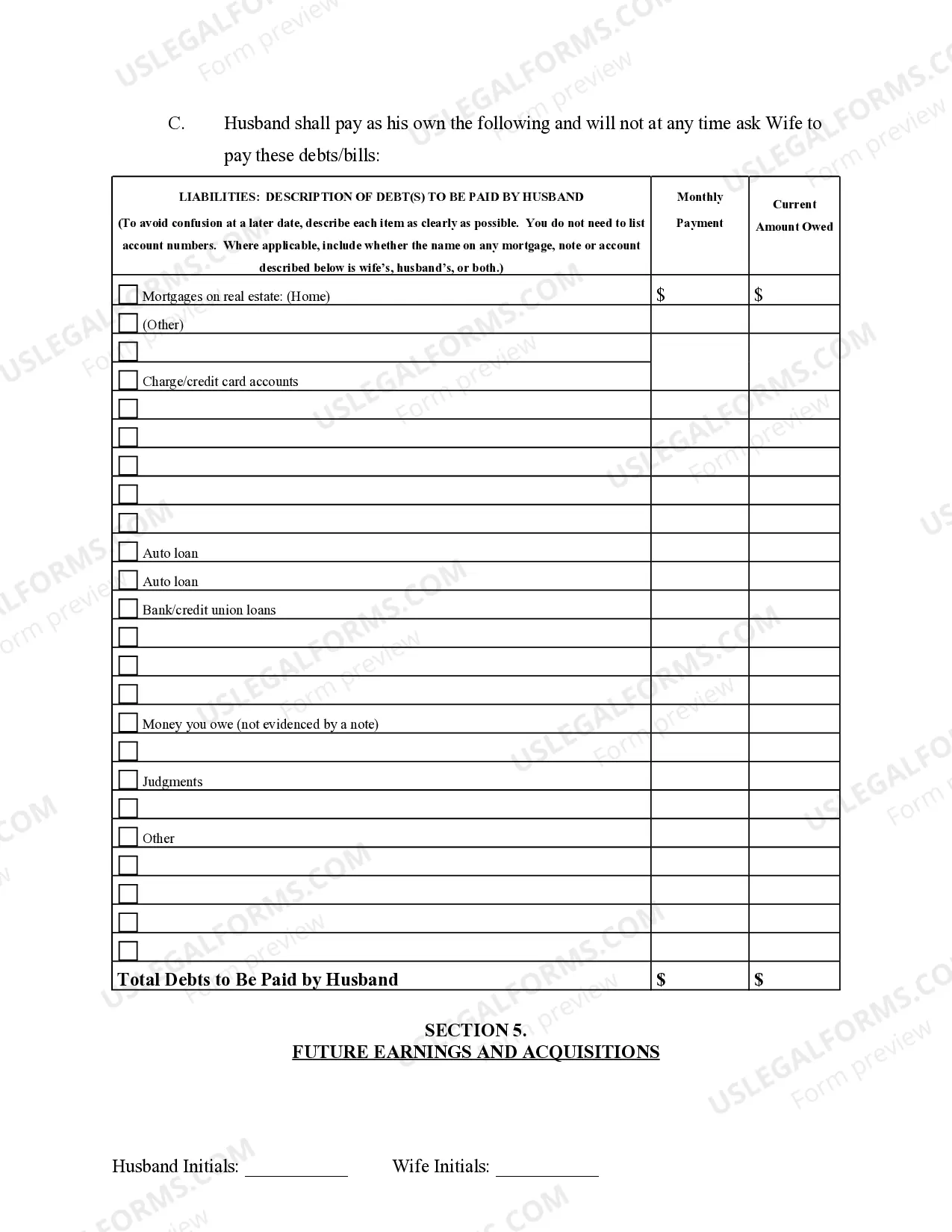 Preview Marital Legal Separation and Property Settlement Agreement Minor Children Parties May have Joint Property or Debts effective Immediately