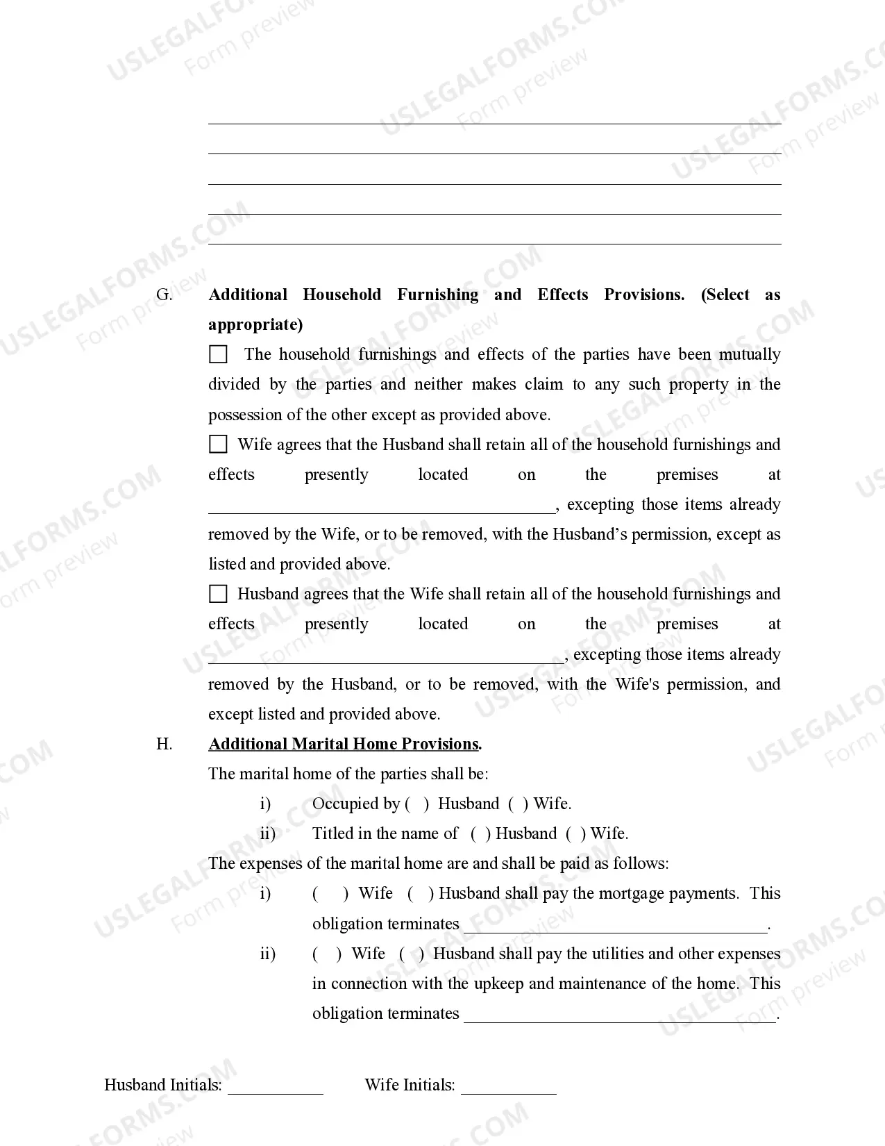 Preview Marital Legal Separation and Property Settlement Agreement no Children parties may have Joint Property or Debts where Divorce Action Filed