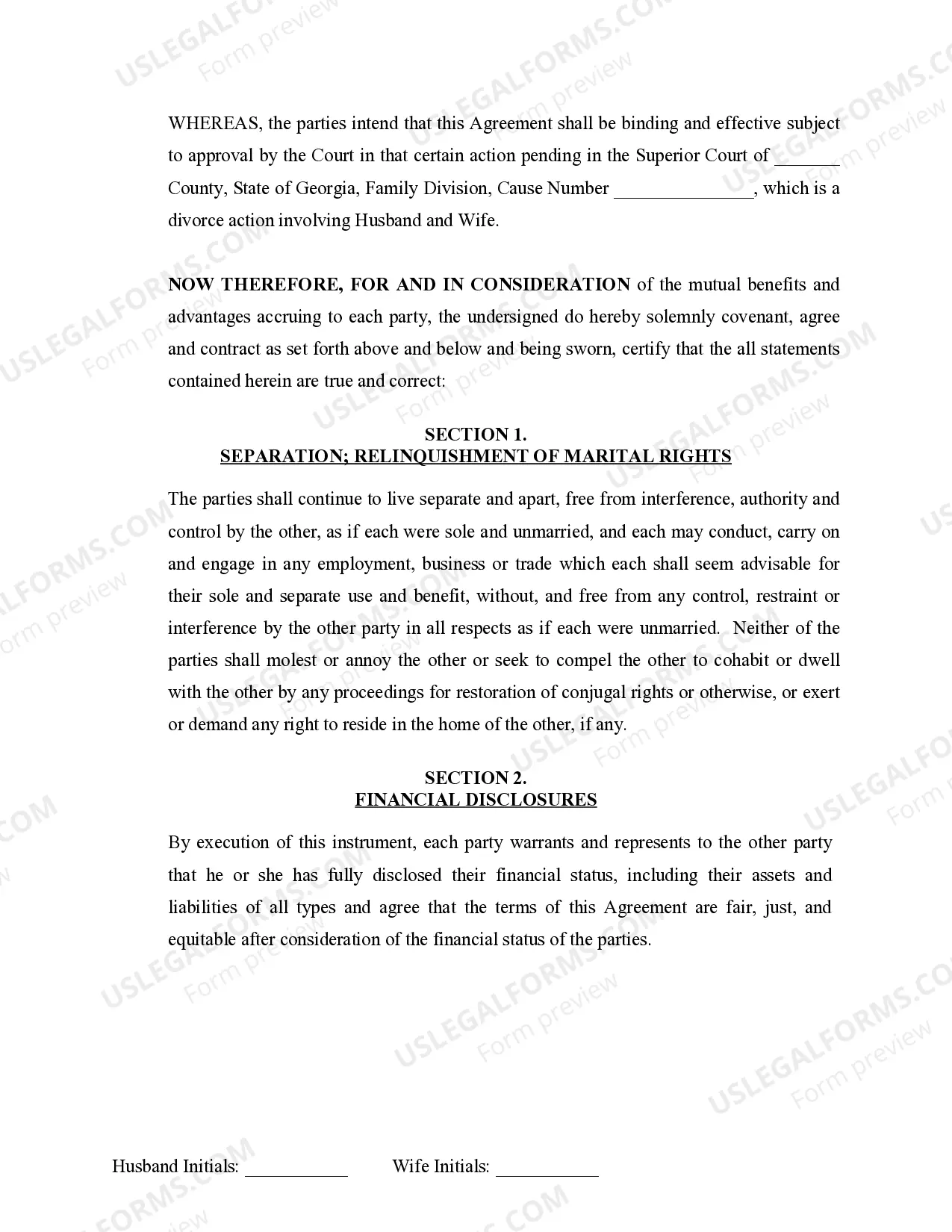Preview Marital Legal Separation and Property Settlement Agreement Adult Children Parties May have Joint Property or Debts where Divorce Action Filed