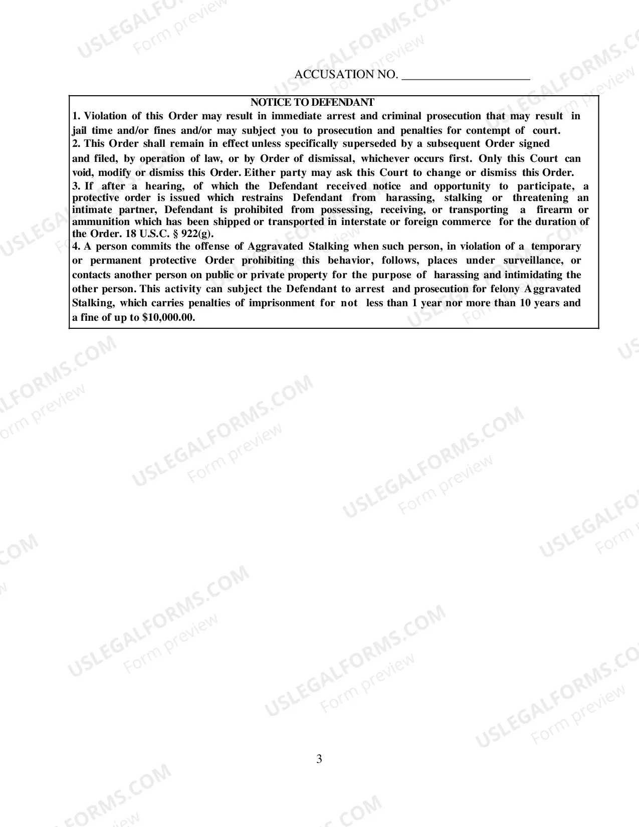 Preview Stalking Permanent Protective Order Pursuant to Criminal Conviction