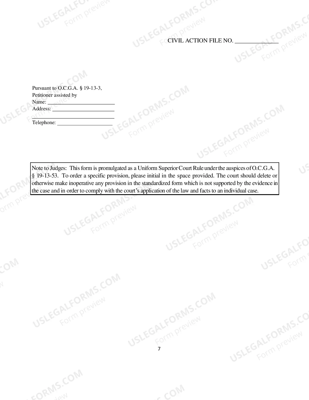 Preview Family Violence Ex Parte Protective Order