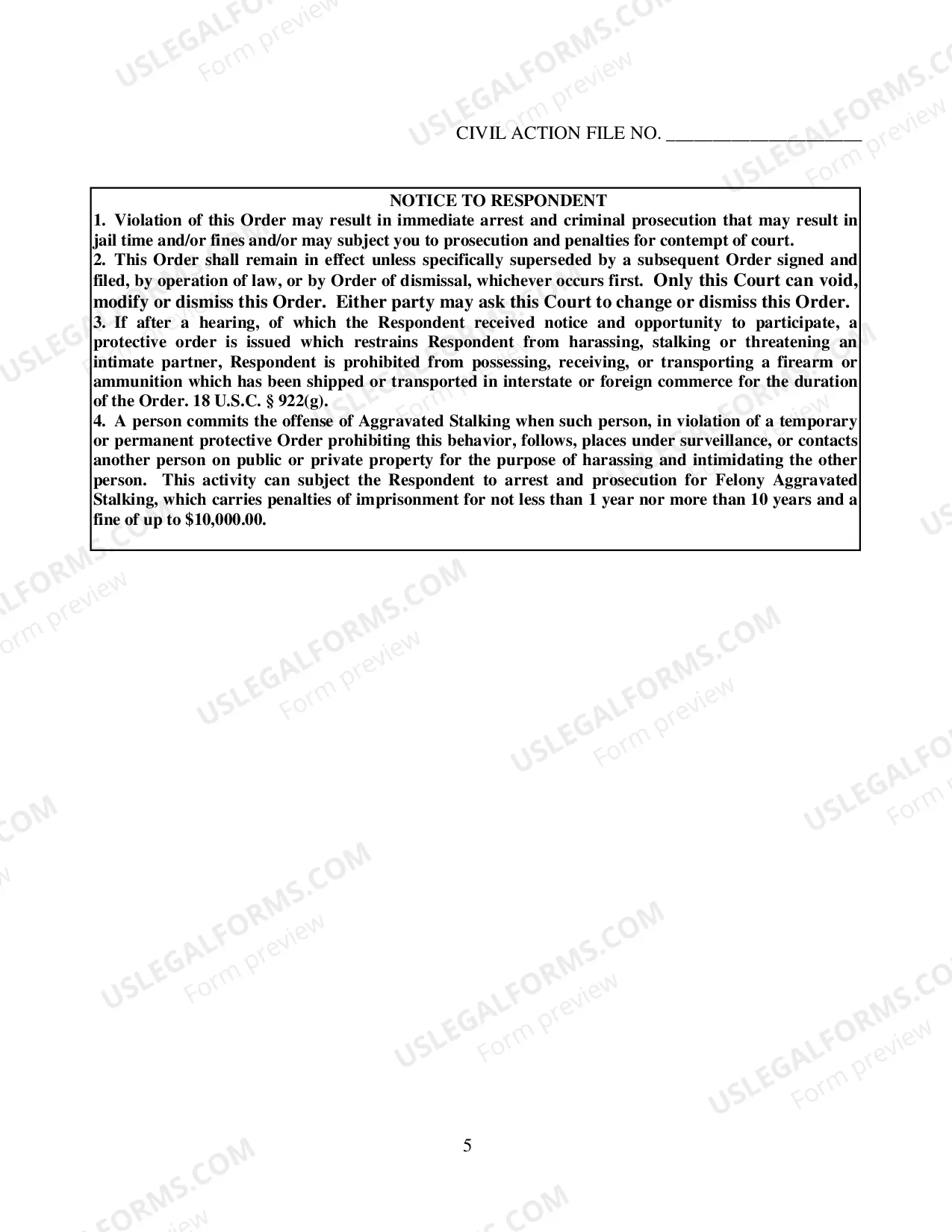 Preview Permanent Family Violence Protective Order
