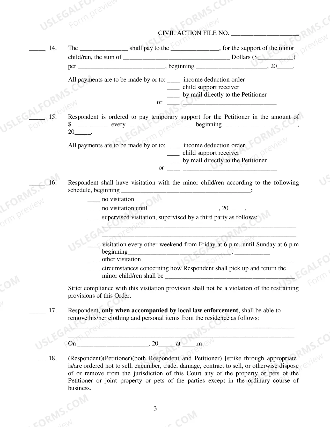 Preview Family Violence Twelve Month Protective Order