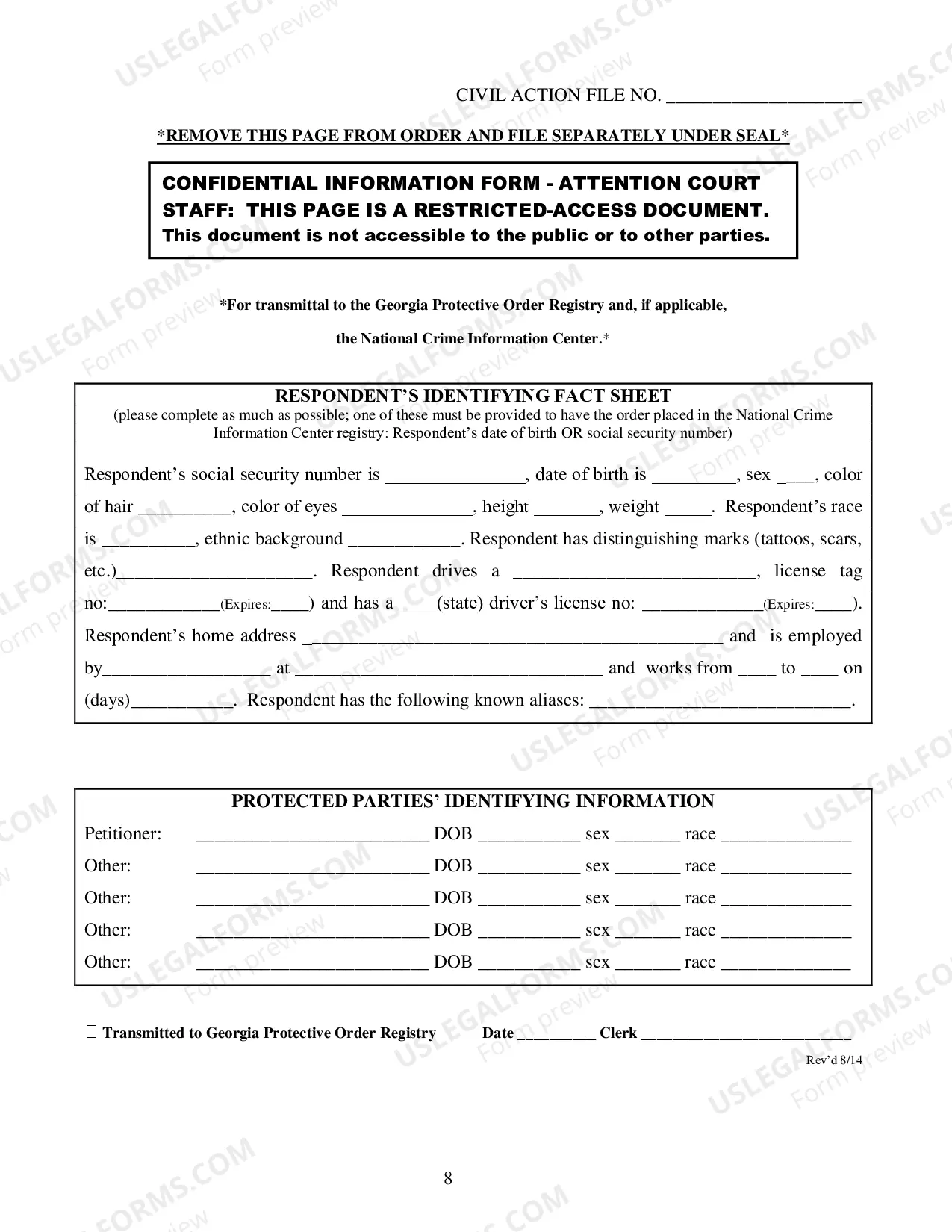 Preview Family Violence Twelve Month Protective Order