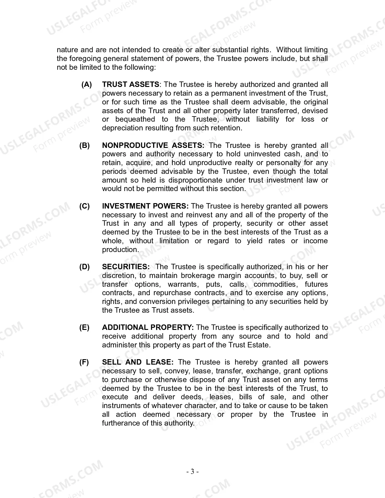 Preview Revocable Living Trust for Husband and Wife with No Children