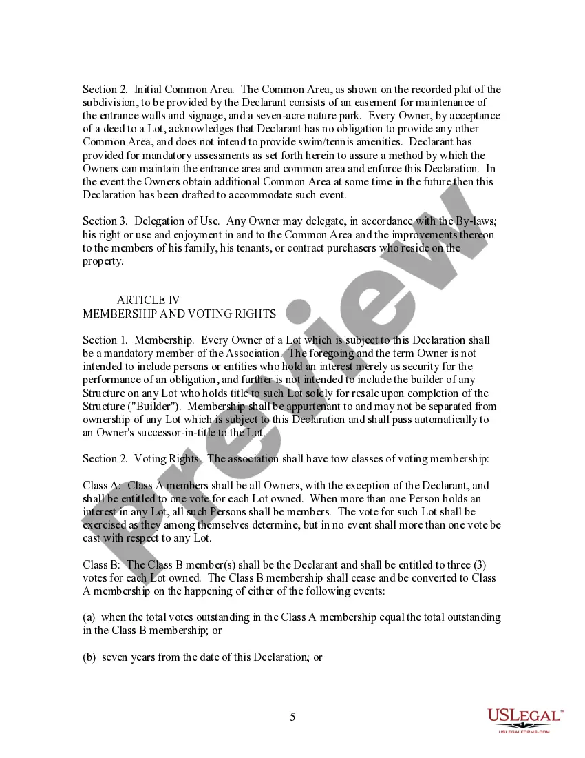Get Declaration of Covenants, Conditions, Restrictions and Easements for a Subdivision Preview Declaration of Covenants, Conditions, Restrictions and Easements for a Subdivision