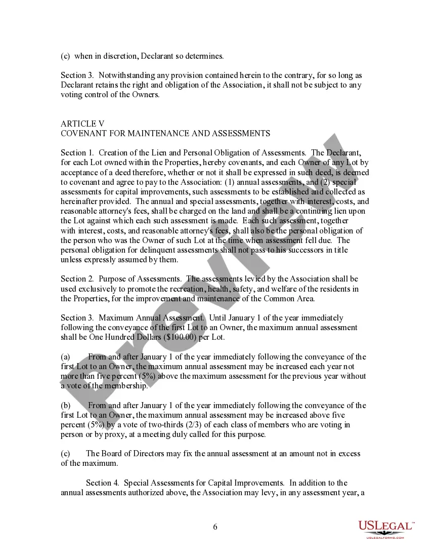 Get Declaration of Covenants, Conditions, Restrictions and Easements for a Subdivision Preview Declaration of Covenants, Conditions, Restrictions and Easements for a Subdivision