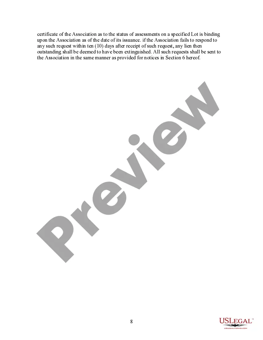 Preview Declaration of Covenants, Conditions, Restrictions and Easements for a Subdivision - Alternate Form