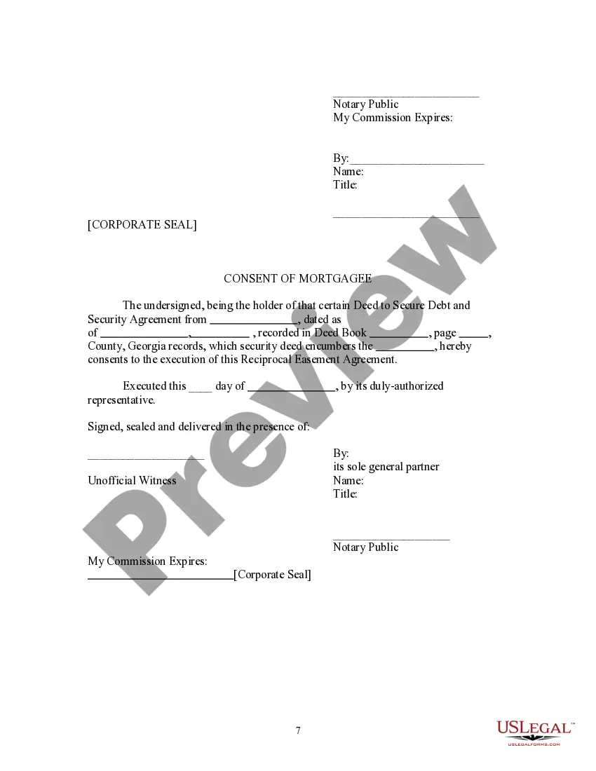 Get Reciprocal Easement Agreement Preview Reciprocal Easement Agreement