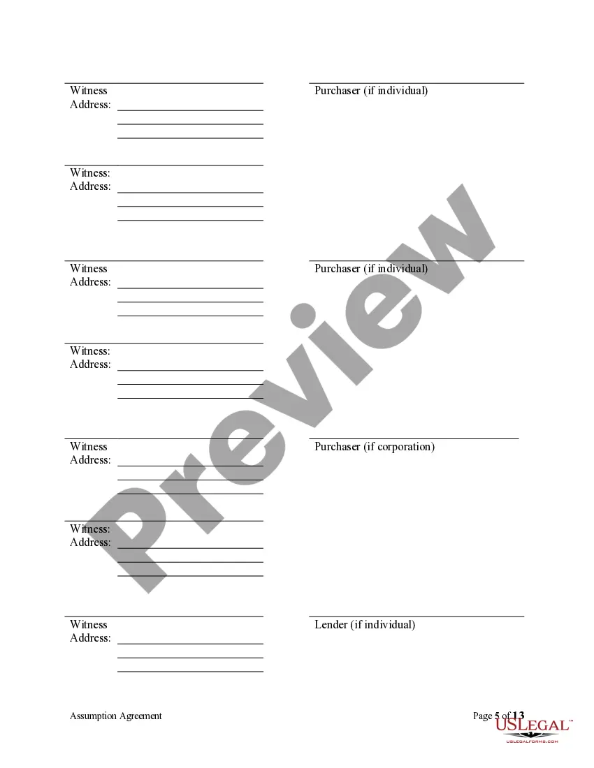 Preview Assumption Agreement of Security Deed and Release of Original Mortgagors