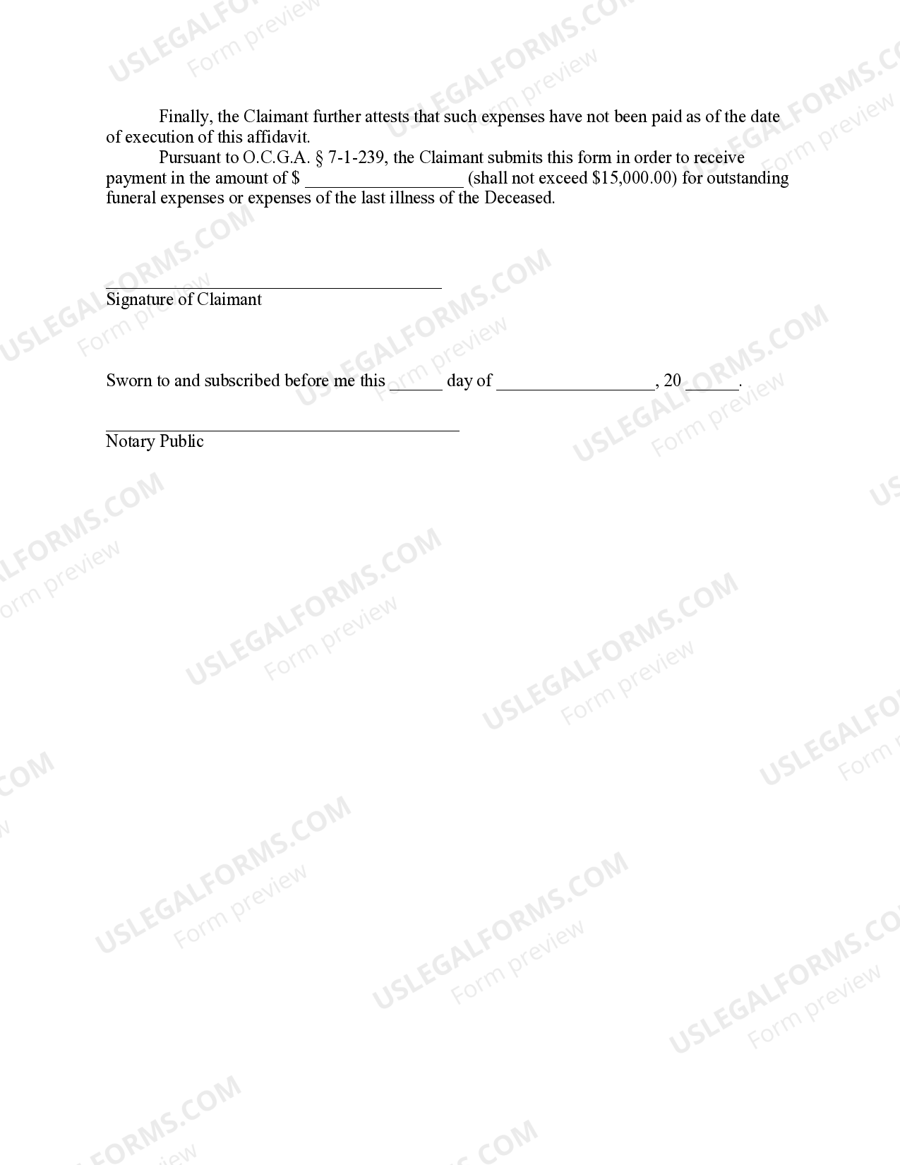 Banking Affidavit of Surviving Relative Small Estate