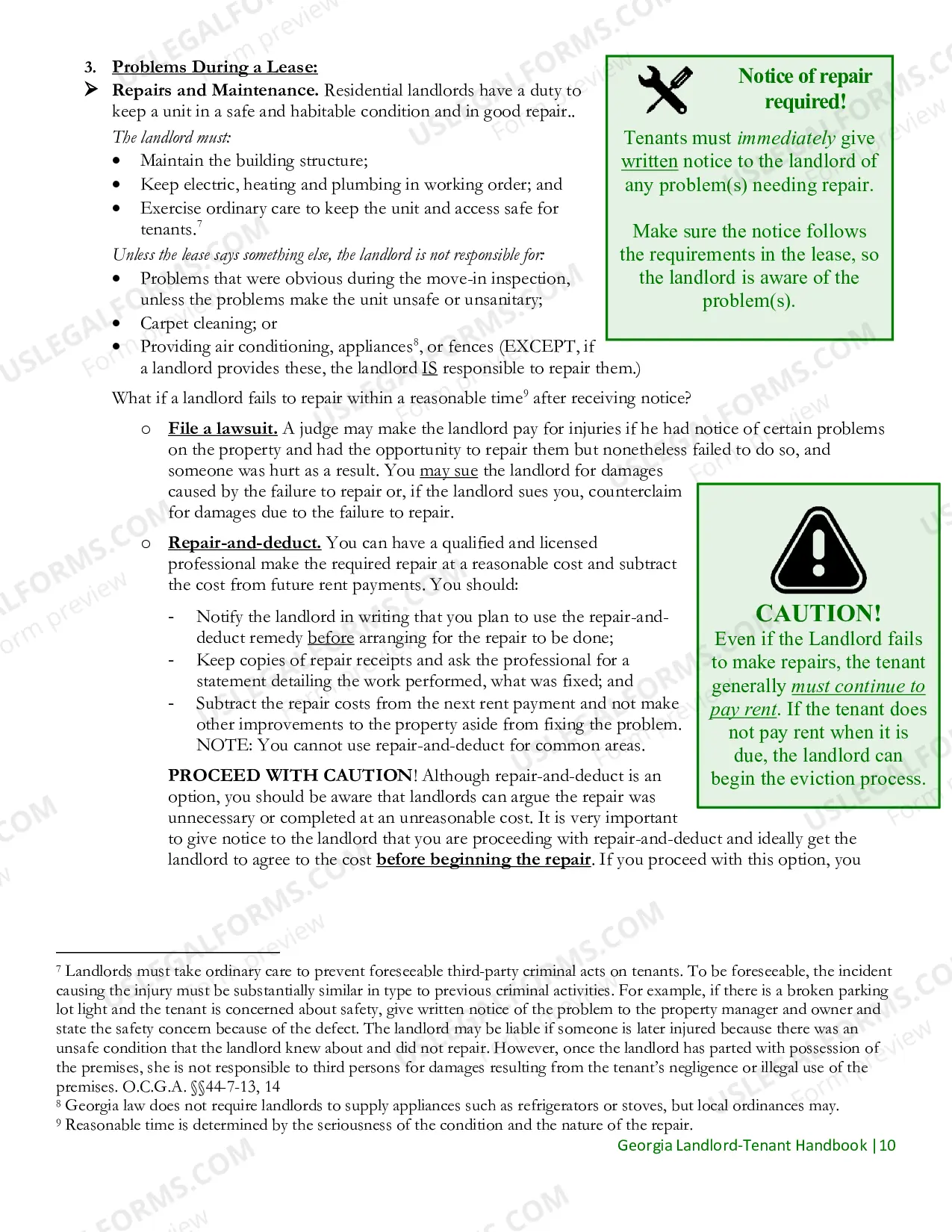 Preview Georgia Landlord and Tenant Handbook