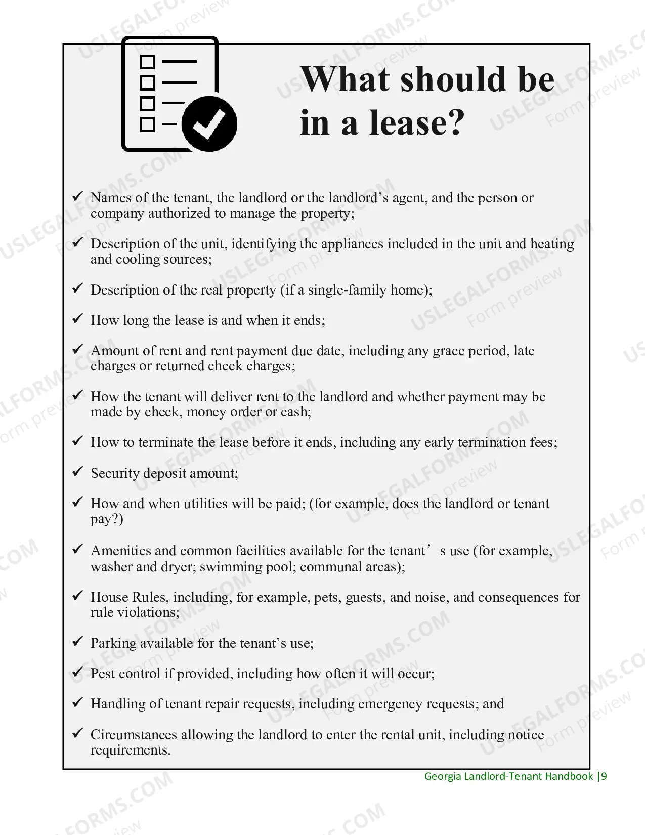 Preview Georgia Landlord and Tenant Handbook
