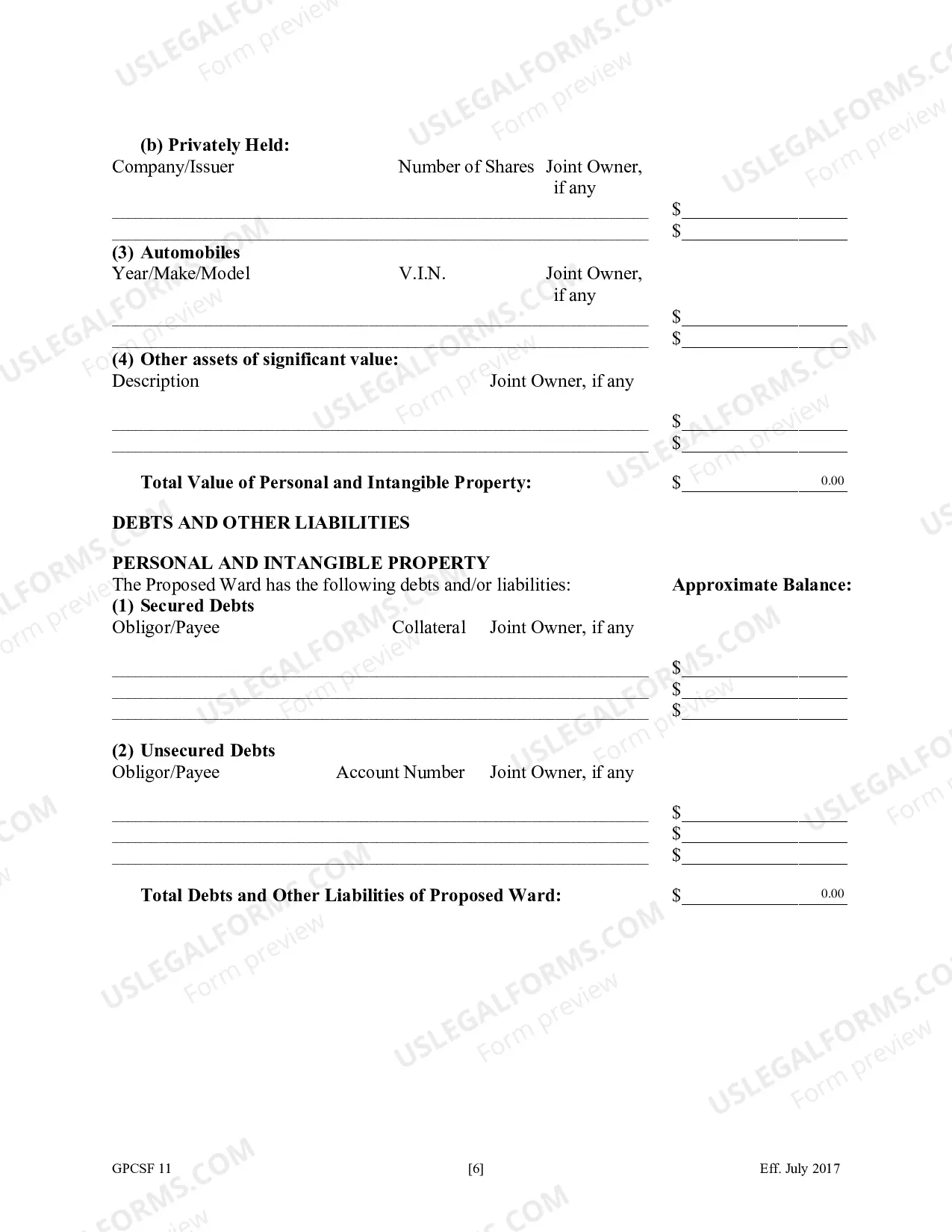Preview Petition for the Appointment of an Emergency Guardianship for a Proposed Ward