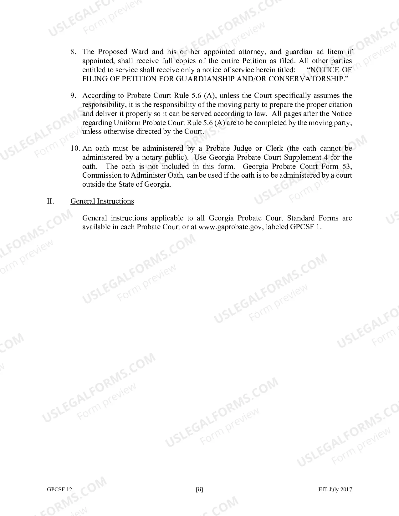 Preview Petition for the Appointment of Guardian or Conservator for Proposed Ward