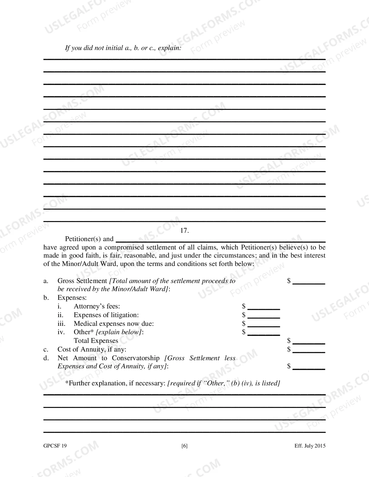 Preview Petition to Compromise Doubtful Claim of Minor or Ward