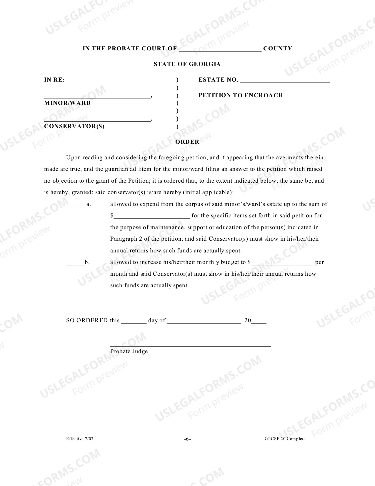 Preview Petition for Leave to Encroach on Corpus