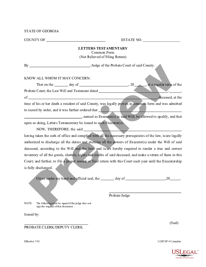 Georgia Probate Forms Fill Out And Sign Printable Pdf 5707