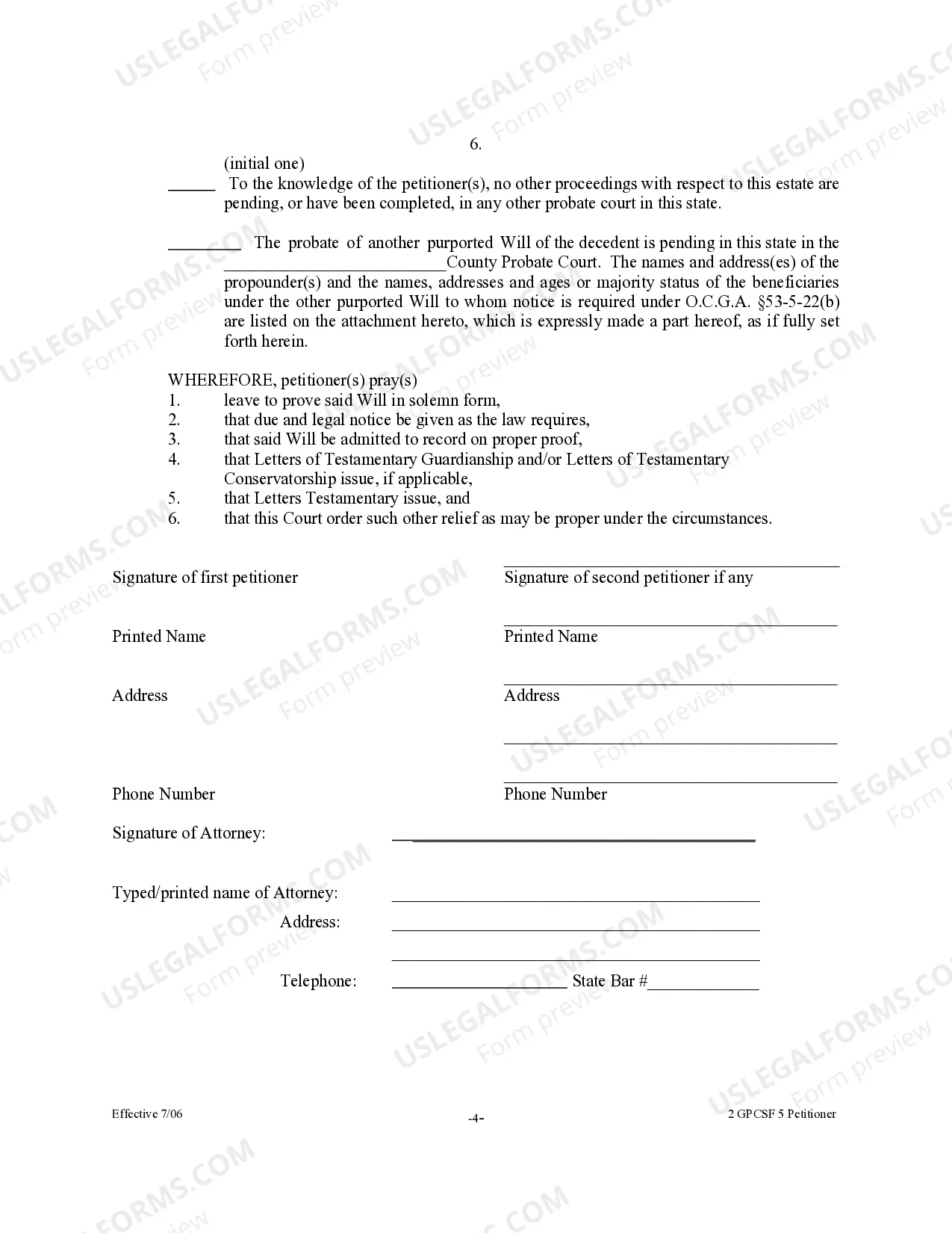 Preview Petition to Probate Will in Solemn Form