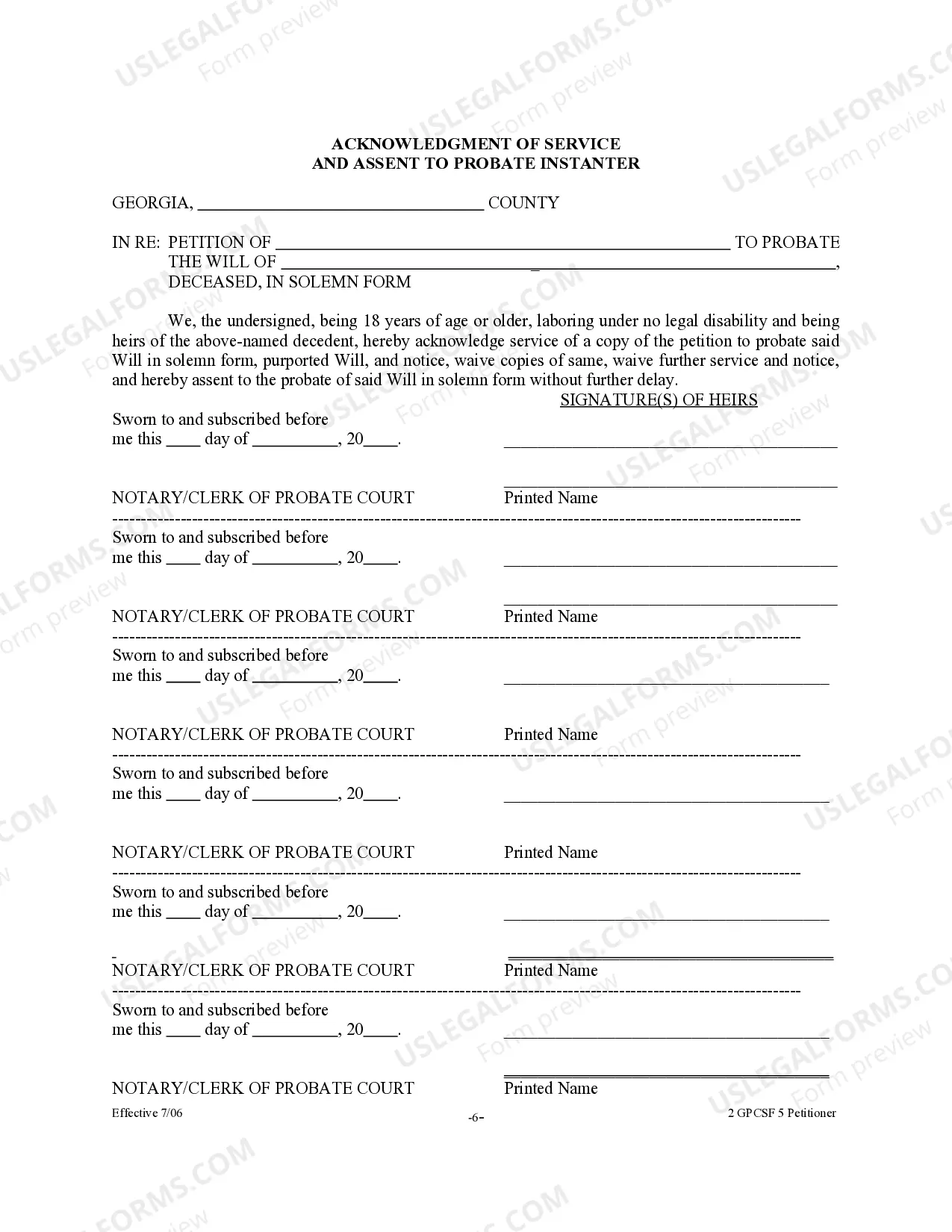 Preview Petition to Probate Will in Solemn Form