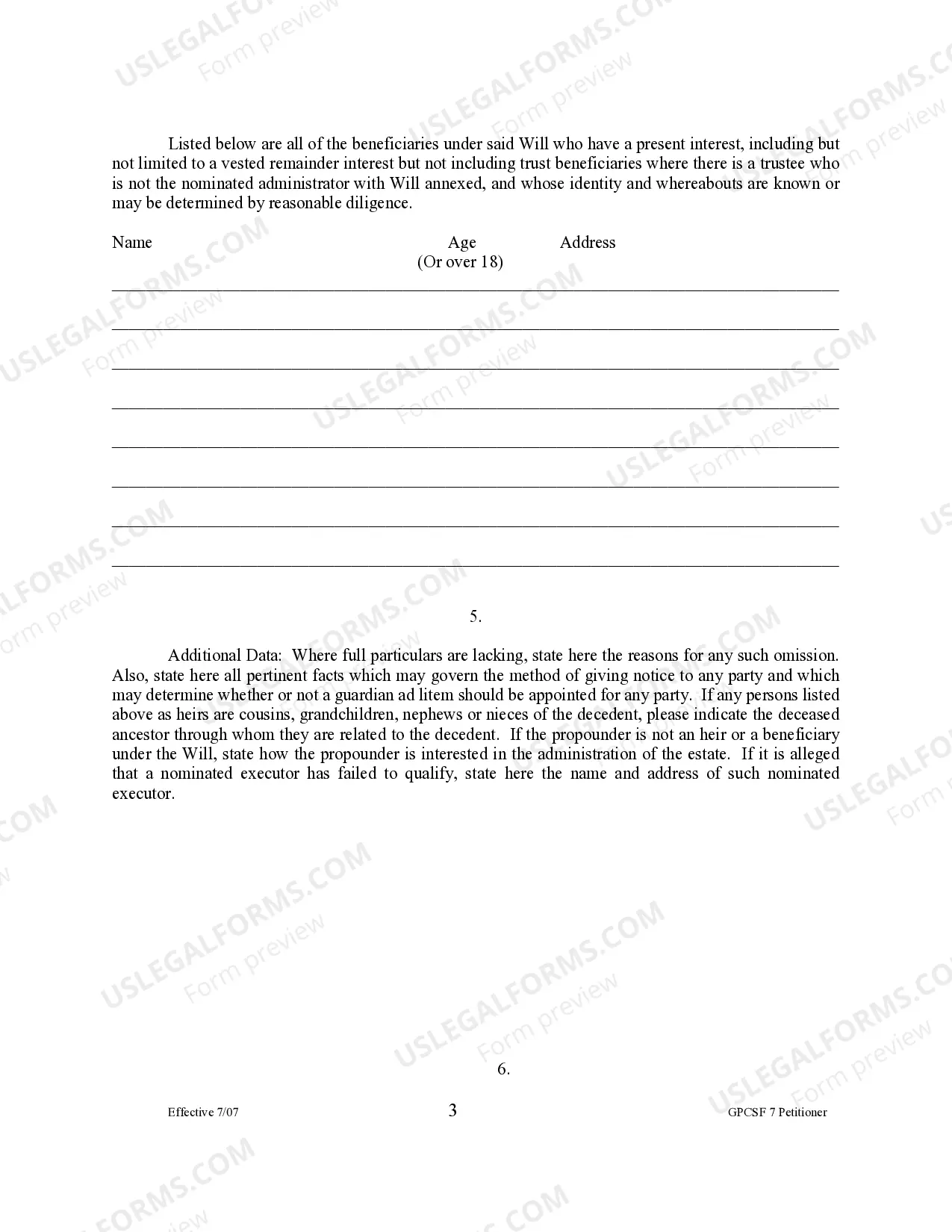 Preview Petition to Probate Will in Solemn Form and for Letters of Administration with Will Annexed